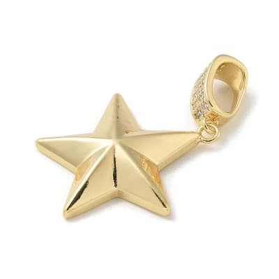 COLGANTE B/O 18K ESTRELLA Y VALIR CON ZIRCON 26.5x25x5MM, AGUJERO: 8x4.5MM1