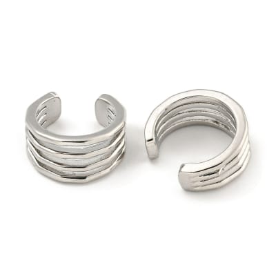 CUFF B/PLATINO  LISO 4 LINEAS1