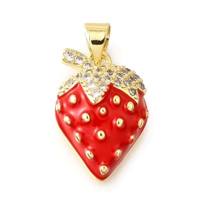 COLGANTE B/O FRESA ESMALTADA 18X13MM1