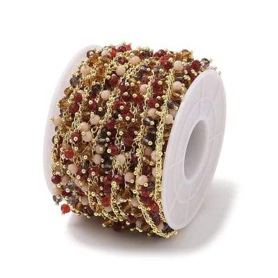 CADENA POR METRO B/O ESLABON CON CRISTALES TONOS ROJOS1