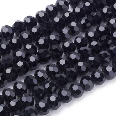 CRISTAL AUSTRIACO POR TIRA 6MM NEGRO APROX. 88-91PCS