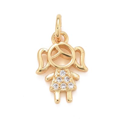 COLGANTE B/O NIÑA CON ZIRCONES 12X9MM1