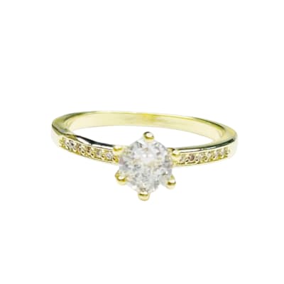 ANILLO POR TALLA  B/O 3MS ZIRCONES CON ZIRCON SOLITARIO GALVANIZADO