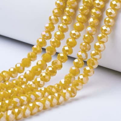 CRISTAL AUSTRIACO POR TIRA 6X5MM ORO AB2