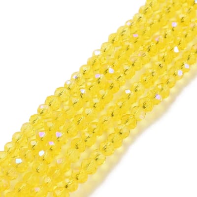 CRISTAL AUSTRIACO POR TIRA 4X3MM ELECTROPLATE AMARILLO CHAMPAGNE
