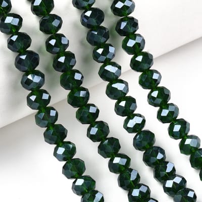 CRISTAL AUSTRIACO 6MM POR TIRA VERDE OSCURO
