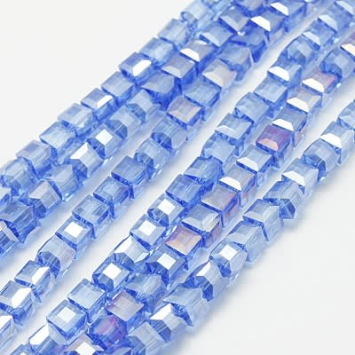 CRISTAL AUSTRIACO AZUL ACIANO CUBO 3X3MM