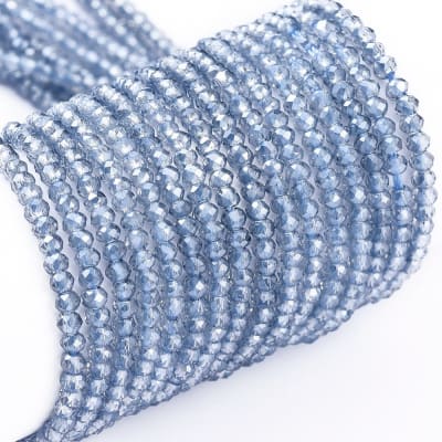 CRISTAL AUSTRIACO 2MM POR TIRA AZUL ACERO1