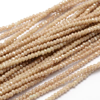 CRISTAL AUSTRIACO POR TIRA 2MM ELECT. BEIGE