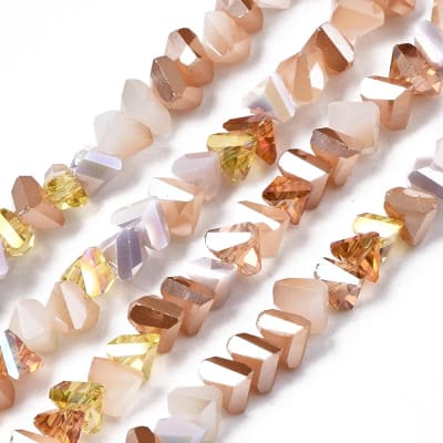 CRISTAL AUSTRIACO POR TIRA TRIANGULOS BURLYWOOD 6X4MM