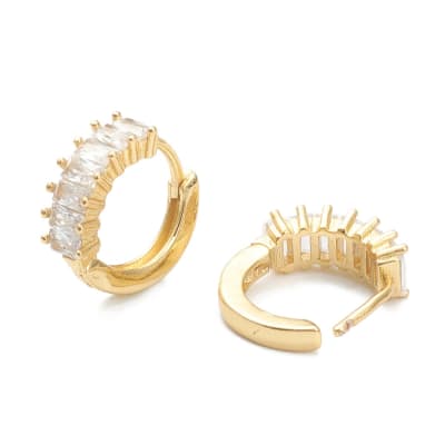 AROS LISTOS B/O HUGGIES CON ZIRCONES RECTANGULARES 14MM1