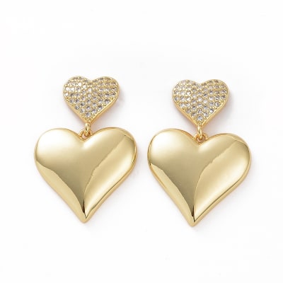 AROS LISTOS B/O CORAZON DUO CON ZIRCONES 30MM1