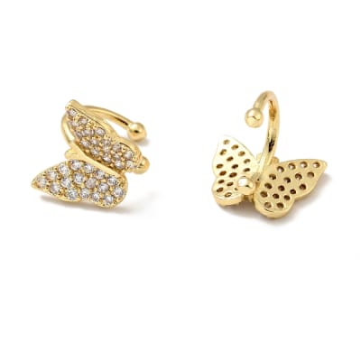 CUFF B/ORO MARIPOSA ZIRCON 12X13MM2