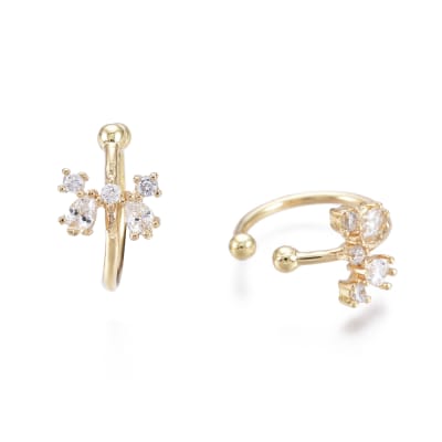 CUFF B/ORO MINI MARIPOSA ZIRCON 13X1MM1