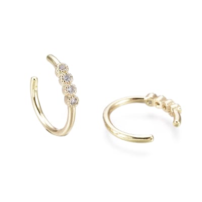 CUFF B/O LISO 4 ZIRCONES  14X12MM1