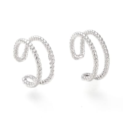 CUFF B/PLATINO DOBLE U 11MM