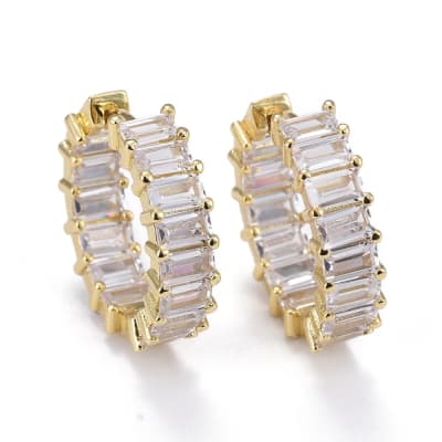 AROS LISTOS B/O HUGGIE DE ZIRCONES 22X6MM