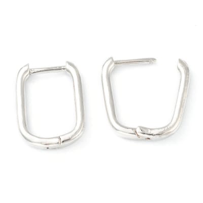 AROS LISTOS B/PLATINO HUGGIE OVAL 16X12MM