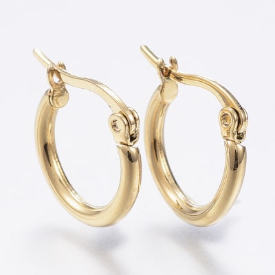 BASE DE ARO ACERO INOX. B/O 18K FORMA DE ANILLO 15MM