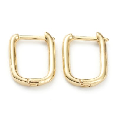 ARO LISTO B/ORO HUGGIE RECTANGULAR 16X12MM1