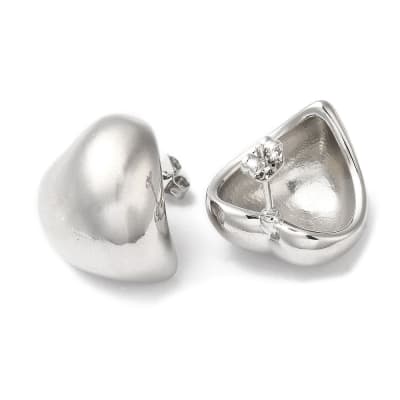 AROS LISTOS B/PLATINO CORAZON INFLADO 18X19MM