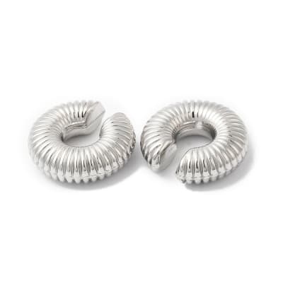 CUFF B/PLATINO CROISSANT 30X10MM1
