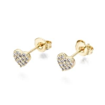 ARO LISTO B/O MINI CORAZON CON ZIRCONES 6MM1