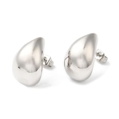 AROS LISTOS B/PLATINO GOTA LISA GRUESA 18X11MM
