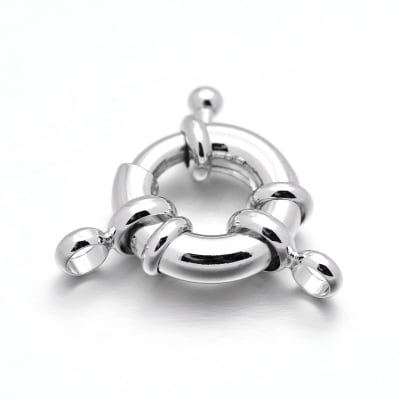 BROCHE MARINERO SALVAVIDAS B/PLATINO 13MM