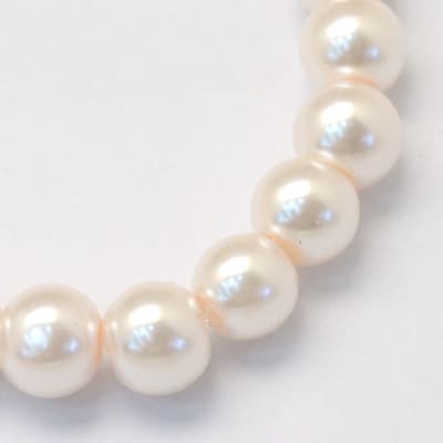 PERLAS DE VIDRIO PINTADO 10MM POR TIRA