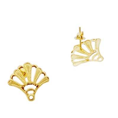 BASE DE ARO B/O 3MS ABANICO TEXTURIZADO 17.5X19MM1