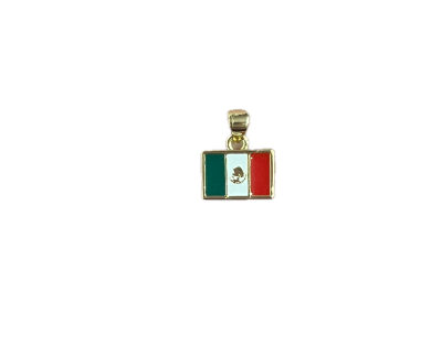 COLGANTE B/O BANDERA DE MEXICO 12.5X11.3MM