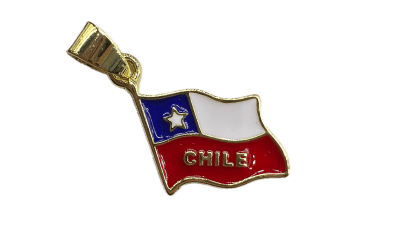 COLGANTE B/O BANDERA DE CHILE 13.7X11.6MM