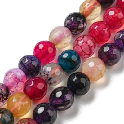 AGATA FACETADA MULTICOLOR TIRA 6MM1