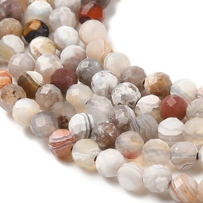 AGATA FACETADA MEXICANA NATURAL GRADO A TIRA 3MM3