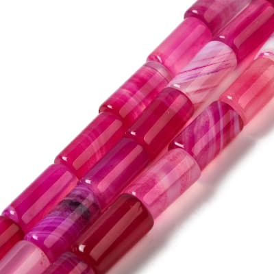 AGATA LISA CILINDRICA ROSA OSCURA TIRA 9X15MM