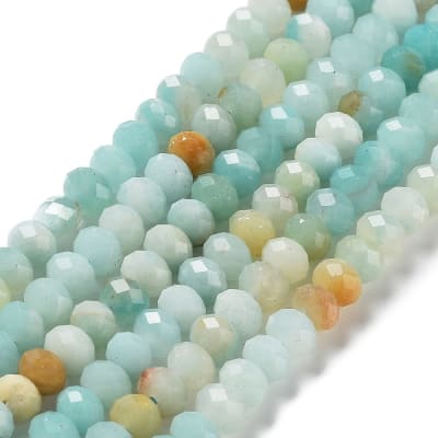 AMAZONITA NATURAL MIX RONDEL FACETADA 6X5MM1