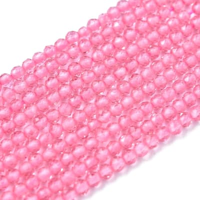CUARZO ROSA PERLA FACETADO POR TIRA 2MM