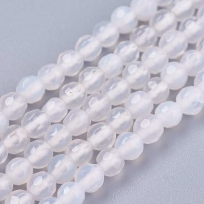 AGATA FACETADA BLANCO ANTIGUO 4MM
