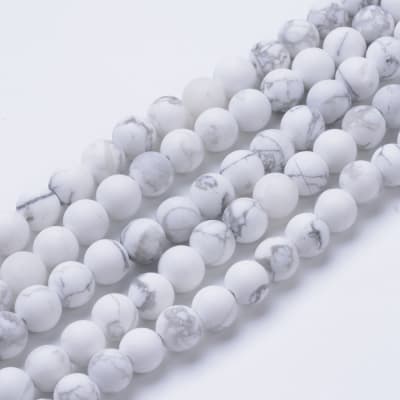 HOWLITE NATURAL POR TIRA BLANCA 4MM