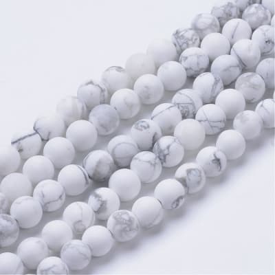HOWLITE NATURAL POR TIRA BLANCA 8MM