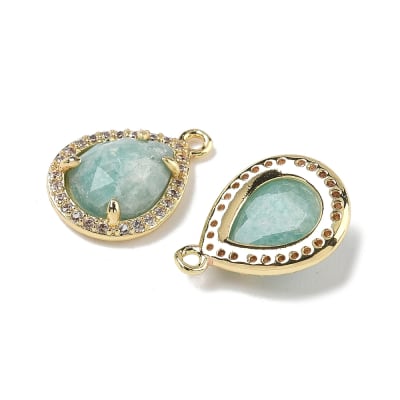 COLGANTE B/O LAGRIMA DE AMAZONITA 16X12MM1