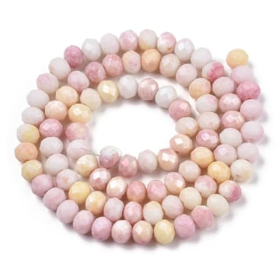 CRISTAL AUSTRIACO POR TIRA ELECTROCHAPADO ROSA 6X5MM