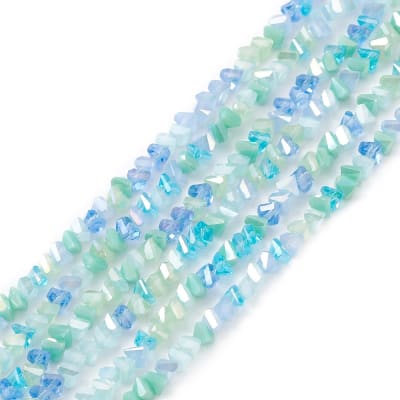 CRISTAL AUSTRIACO POR TIRA TRIANGULOS TURQUESA 4MM