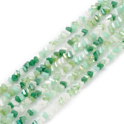 CRISTAL AUSTRIACO POR TIRA TRIANGULOS VERDE 4MM