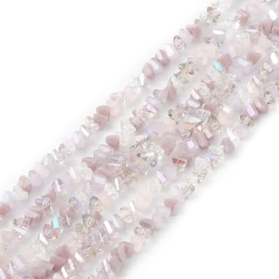 CRISTAL AUSTRIACO POR TIRA TRIANGULOS MIX LILA 4MM