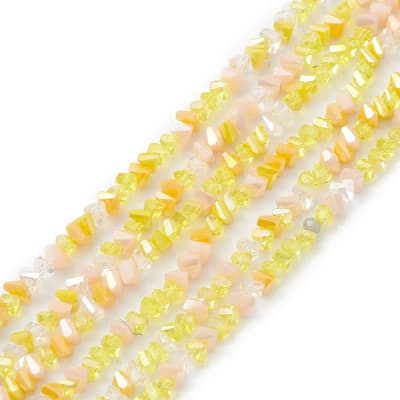 CRISTAL AUSTRIACO POR TIRA TRIANGULOS AMARILLO 4MM1