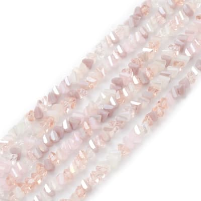 CRISTAL AUSTRIACO POR TIRA TRIANGULOS ROSA 4MM