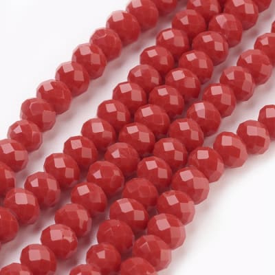 CRISTAL AUSTRIACO POR TIRA 6X5MM ROJO 21