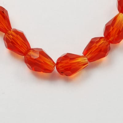 CRISTAL AUSTRIACO POR TIRA 6X4MM LÁGRIMA ORANGE RED1